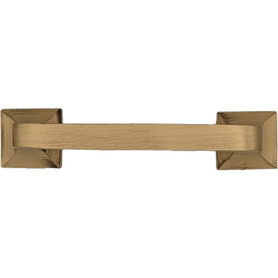 Antique Hardware 4 1/4 Inch Overall (3.25 Inch c-c) Solid Brass Square Traditional Pull CABINET PULL