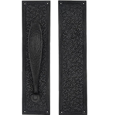 Antique Hardware 12 Inch Solid Brass Rice Pattern Door Pull and Push Plate (Several Finishes Available) DOOR PUSH AND PULL