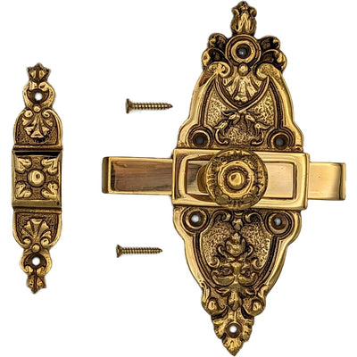 Antique Hardware 5 1/2 Gargoyle French Door or Cabinet Slide Bolt Latch (Several Finishes Available) CABINET LATCH