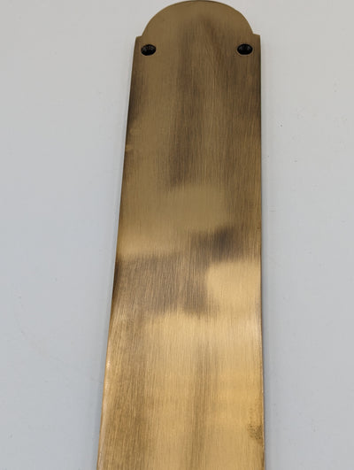 ##Antique Hardware## Open Box Sale Item 12 Inch Traditional Style Door Push Plate (Antique Brass Finish)
