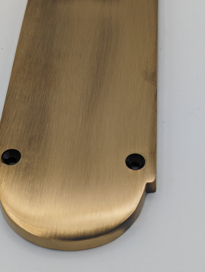 ##Antique Hardware## Open Box Sale Item 12 Inch Traditional Style Door Push Plate (Antique Brass Finish)