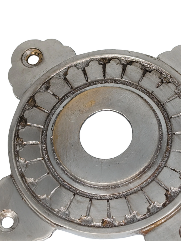 Open Box Sale Item 3 3/4 Inch Art Deco Doorknob Rosette (Brushed Nickel Finish)