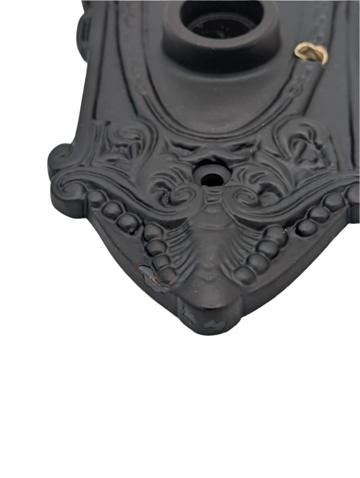 Open Box Sale Item 7 1/4 Inch Solid Brass Ornate Victorian Back Plate (Oil Rubbed Bronze Finish)
