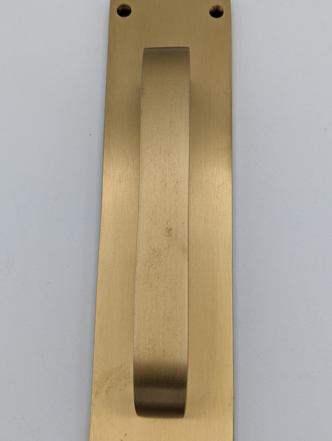 ##Antique Hardware## Open Box Sale Item 12 Inch Traditional Door Pull & Plate (Antique Brass Finish)