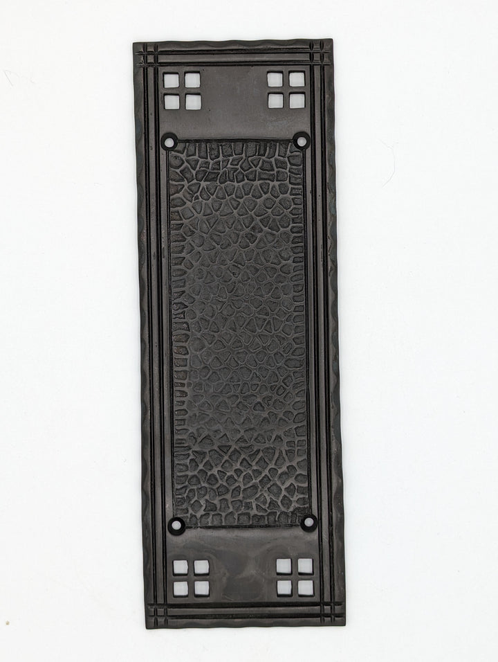 ##Antique Hardware## Open Box Sale Item 10 Inch Craftsman Style Push Plate (Oil Rubbed Bronze Finish)