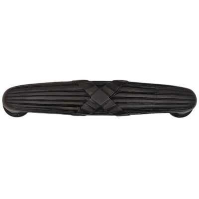 Antique Hardware 7 inch Overall (6 inch C-C) Ribbon & Reed Pull 