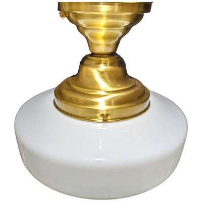 Antique Hardware 15 1/2 Inch Manhattan Skyscraper Nouveau Style Semi-Flush Mount Light (Satin Brass Finish) 