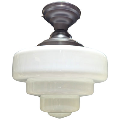 Antique Hardware 15 1/2 Inch Manhattan Skyscraper Nouveau Style Semi-Flush Mount Light (Oil Rubbed Bronze Finish) 