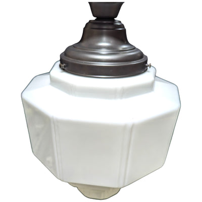 Antique Hardware 19 1/2 Inch Manhattan Skyscraper Grandeur Style Semi-Flush Mount Light (Oil Rubbed Bronze Finish) 