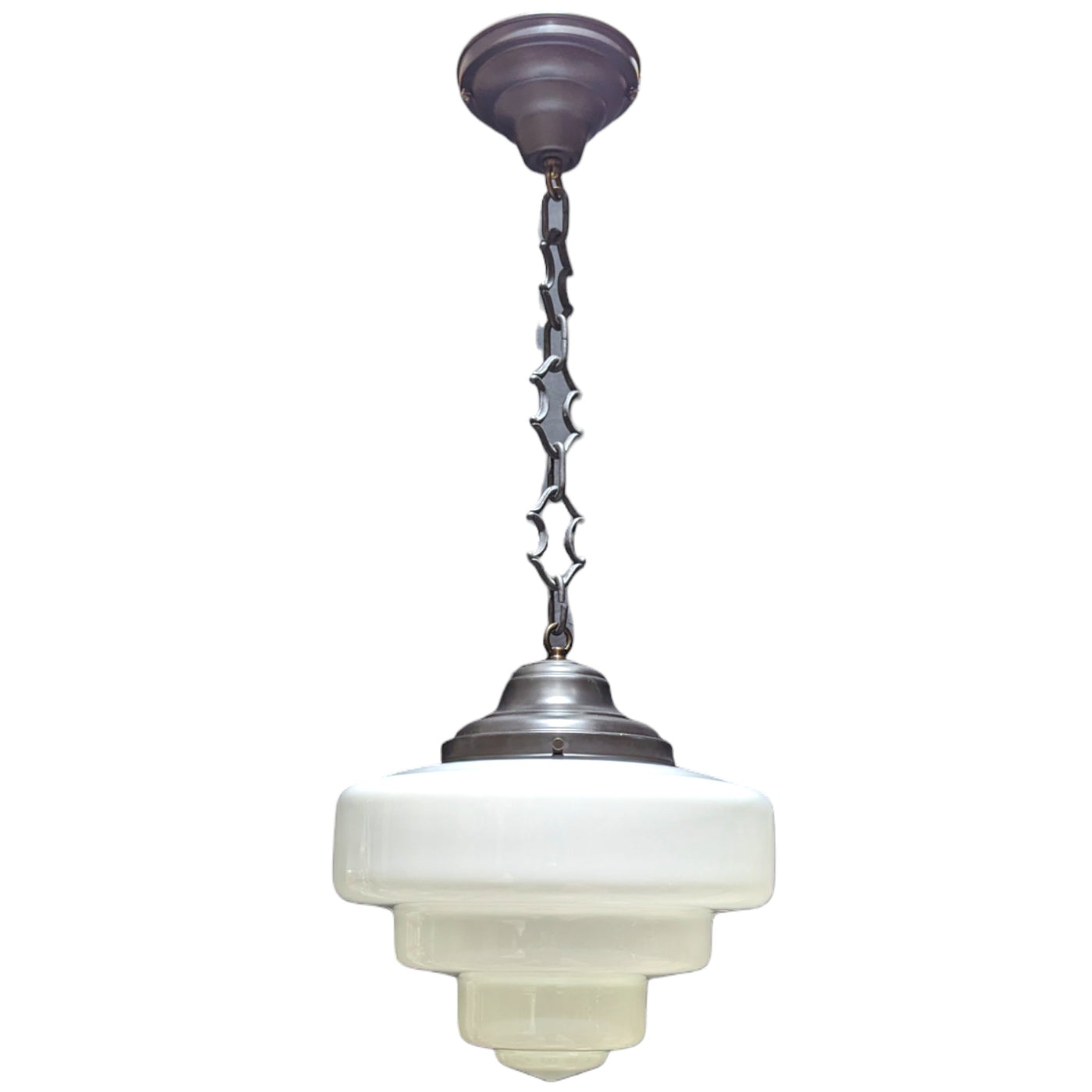 Antique Hardware 28 1/2 Inch Manhattan Skyscraper Nouveau Style Chain Light (Oil Rubbed Bronze Finish) 