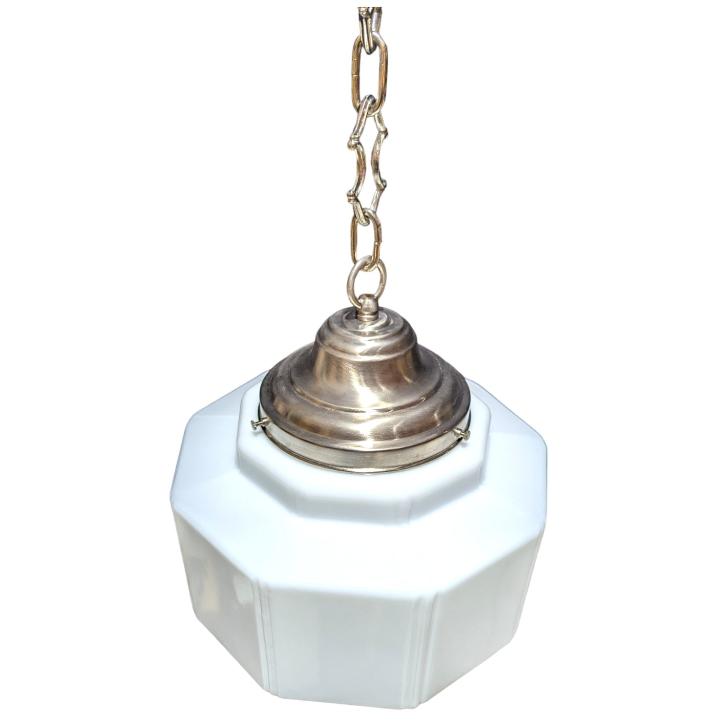 Antique Hardware 34 1/2 Inch Manhattan Skyscraper Grandeur Style Chain Light (Brushed Nickel Finish) 