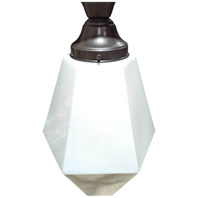 Antique Hardware 20 Inch Manhattan Skyscraper Prism Style Semi-Flush Mount Light (Oil Rubbed Bronze Finish) 