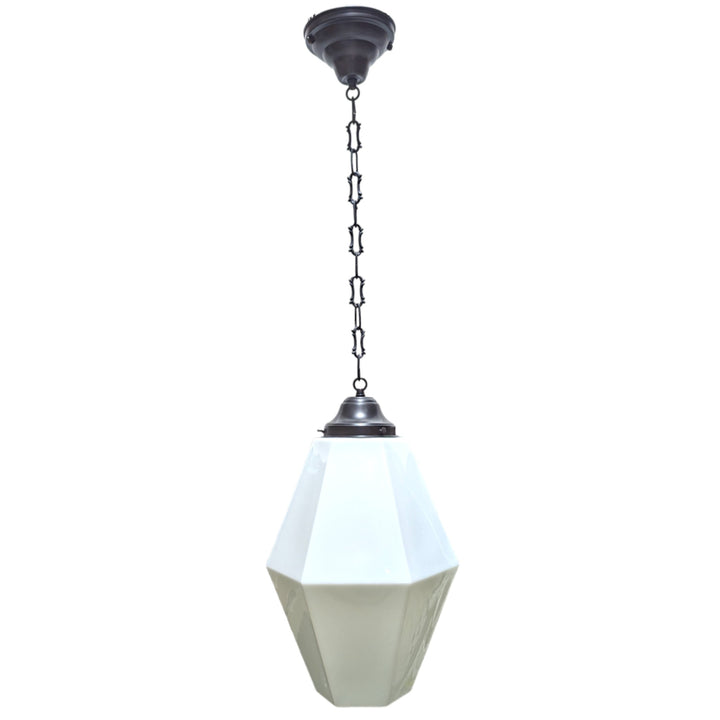 ##Antique Hardware## 38 1/2 Inch Manhattan Skyscraper Prism Style Chain Light (Black Bronze Finish)