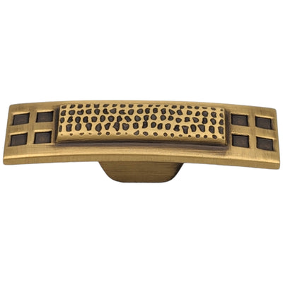 Antique Hardware 2 1/2 Inch Solid Brass Elongated Craftsman Cabinet Knob (Several Finishes Available) 