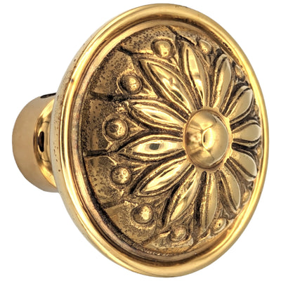 Antique Hardware Floral Imprint Solid Brass Spare Door Knob Set (Several Finishes Available) SPARE DOOR KNOB