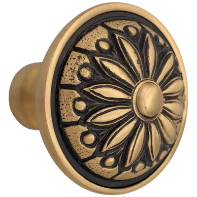 Antique Hardware Floral Imprint Solid Brass Spare Door Knob Set (Several Finishes Available) SPARE DOOR KNOB