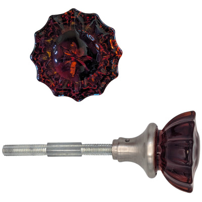 Antique Hardware Amber Fluted Crystal Spare Door Knob Set (Several Finishes Available) SPARE DOORKNOBS