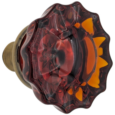 Antique Hardware Amber Fluted Crystal Spare Door Knob Set (Several Finishes Available) SPARE DOORKNOBS