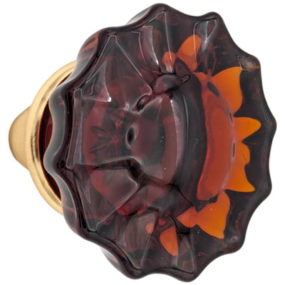 Antique Hardware Amber Fluted Crystal Spare Door Knob Set (Several Finishes Available) SPARE DOORKNOBS