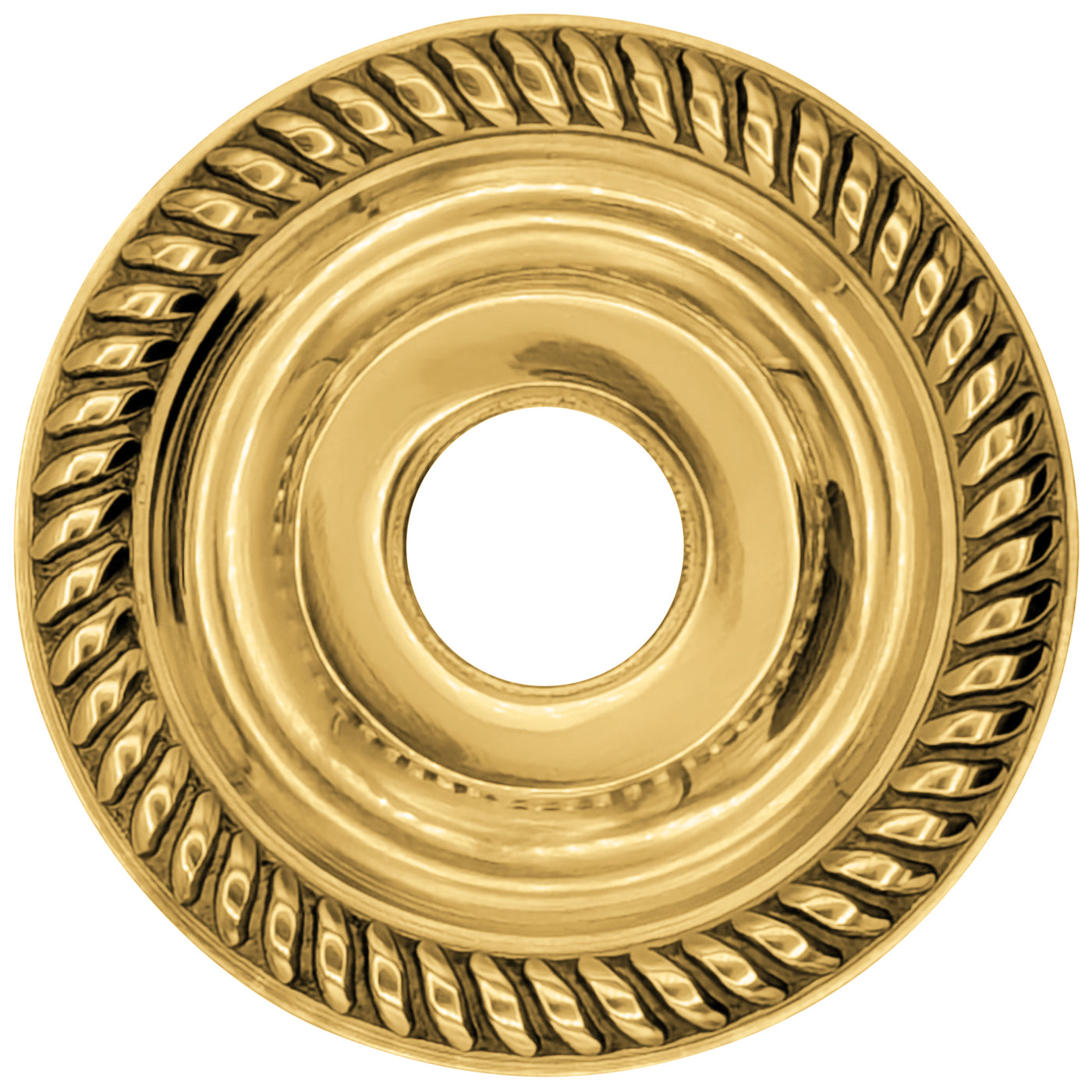 Antique Hardware Georgian Rope Style Solid Brass Rosette Plates (Several Finishes Available) ROSETTES