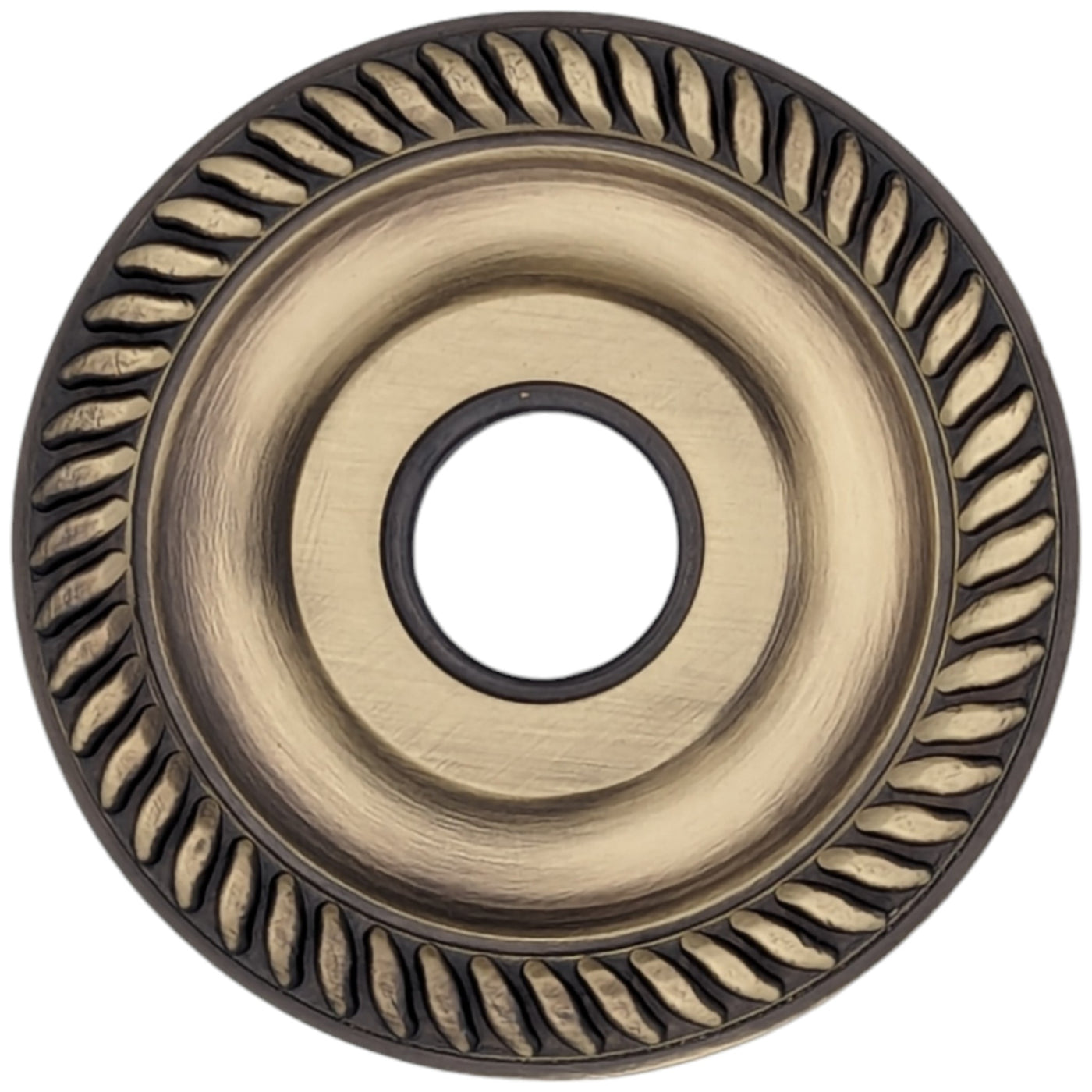 Antique Hardware Georgian Rope Style Solid Brass Rosette Plates (Several Finishes Available) ROSETTES