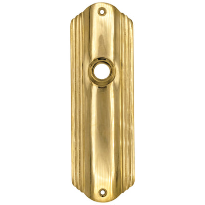 Antique Hardware Art Deco Long Solid Brass Door Backplate (Several Finishes Available) BACK PLATE