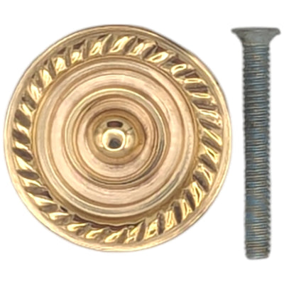 Antique Hardware 1 1/8 Inch Solid Brass Patterned Cabinet & Furniture Knob (Several Finishes Available) ANTIQUE CABINET HARDWARE