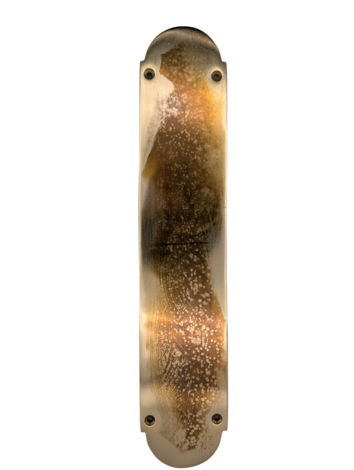 Open Box Sale Item 12 Inch Traditional Style Door Push Plate (Polished Brass Finish)