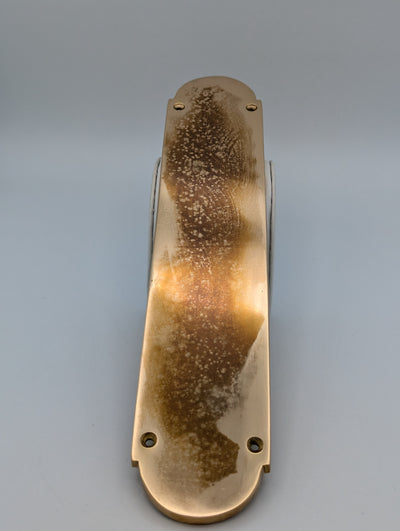 ##Antique Hardware## Open Box Sale Item 12 Inch Traditional Style Door Push Plate (Polished Brass Finish)