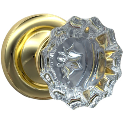 ##Antique Hardware## Magnifique™ Classic Door Set with Crystal Fluted Knobs (Several Finishes Available)