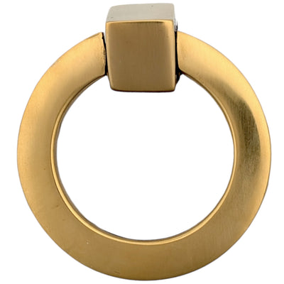 Antique Hardware 2 Inch Mission Style Solid Brass Drawer Ring Pull Hand Wrought MISSION RING PULLS