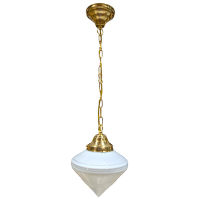 ##Antique Hardware## Small Art Deco Glass Fancy Chain Light (Several Finishes Available)
