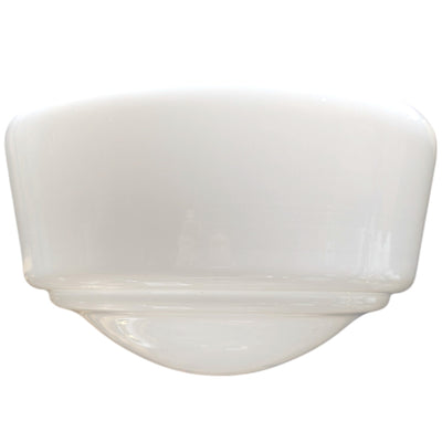 Traditional Schoolhouse Milk Glass Standard Chain Light (Several Finishes Available)