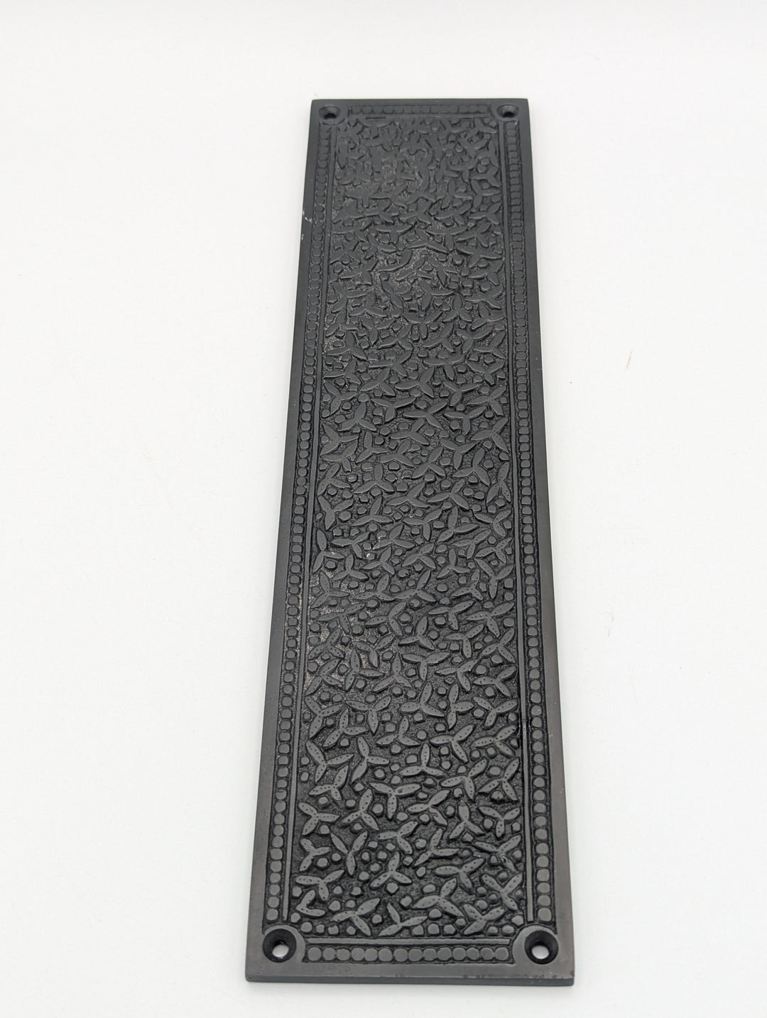 ##Antique Hardware## Open Box Sale Item 12 Inch Solid Brass Rice Pattern Push Plate (Oil Rubbed Bronze)