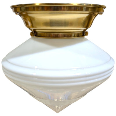 ##Antique Hardware## Small Art Deco Flush Light (Several Finishes Available)