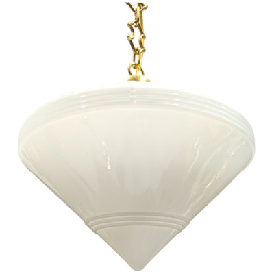 ##Antique Hardware## Large Art Deco Glass Fancy Chain Light (Several Finishes Available)