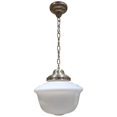 ##Antique Hardware## Classic Schoolhouse Glass Fancy Chain Light (Several Finishes Available)
