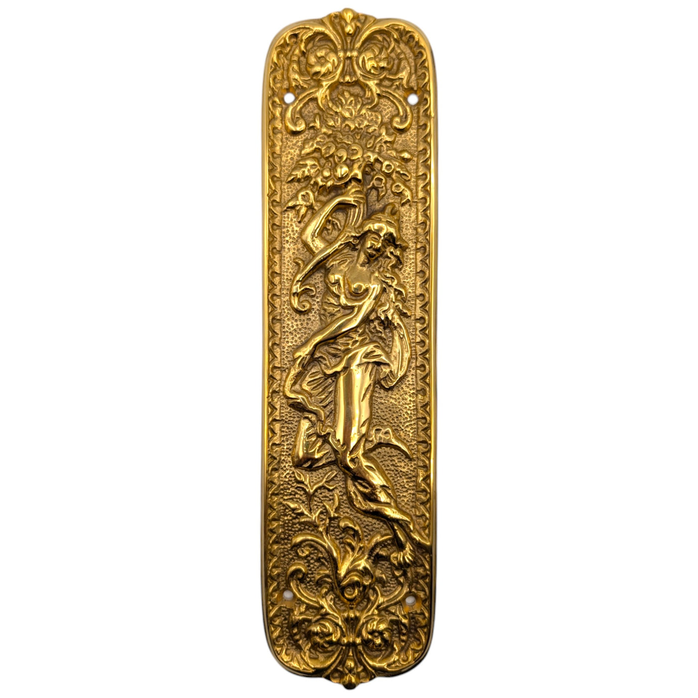 OPEN BOX 10 1/4 Inch Solid Brass Italianette Style Push Plate (Several Finishes Available)