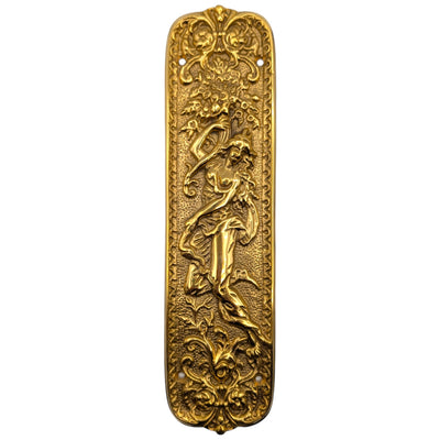OPEN BOX 10 1/4 Inch Solid Brass Italianette Style Push Plate (Several Finishes Available)