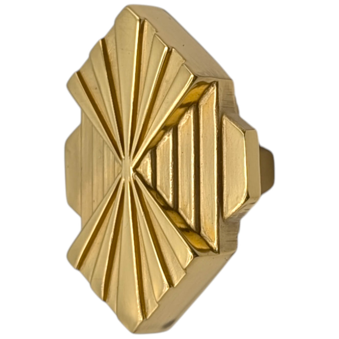 ##Antique Hardware## 1 1/2 inch Moderne Deco Cabinet Knob (Several Finishes Available)