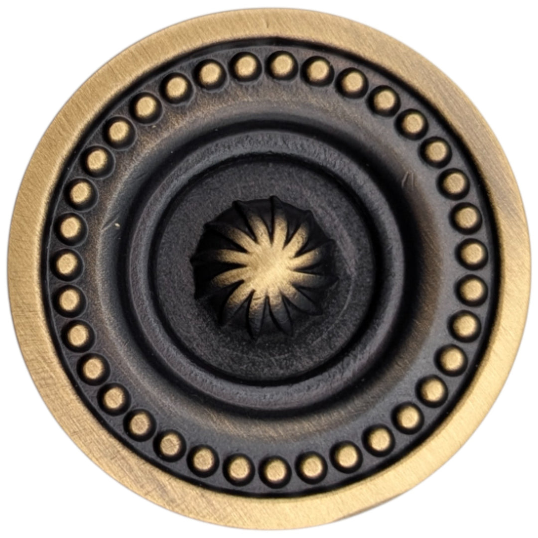 1 1/2 inch Beaded Imperial Cabinet Knob (Several Finishes Available)
