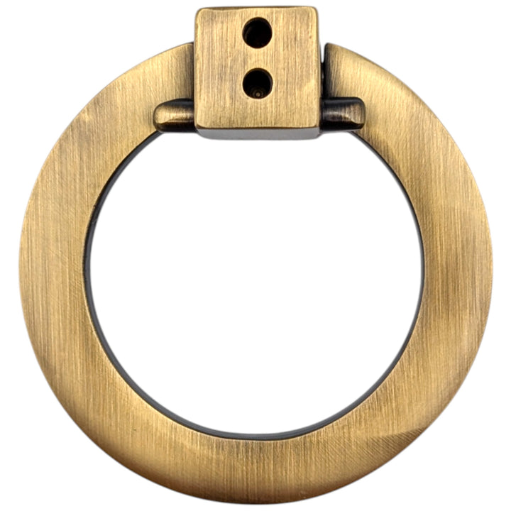 2 1/2 Inch Mission Style Solid Brass Drawer Ring Pull