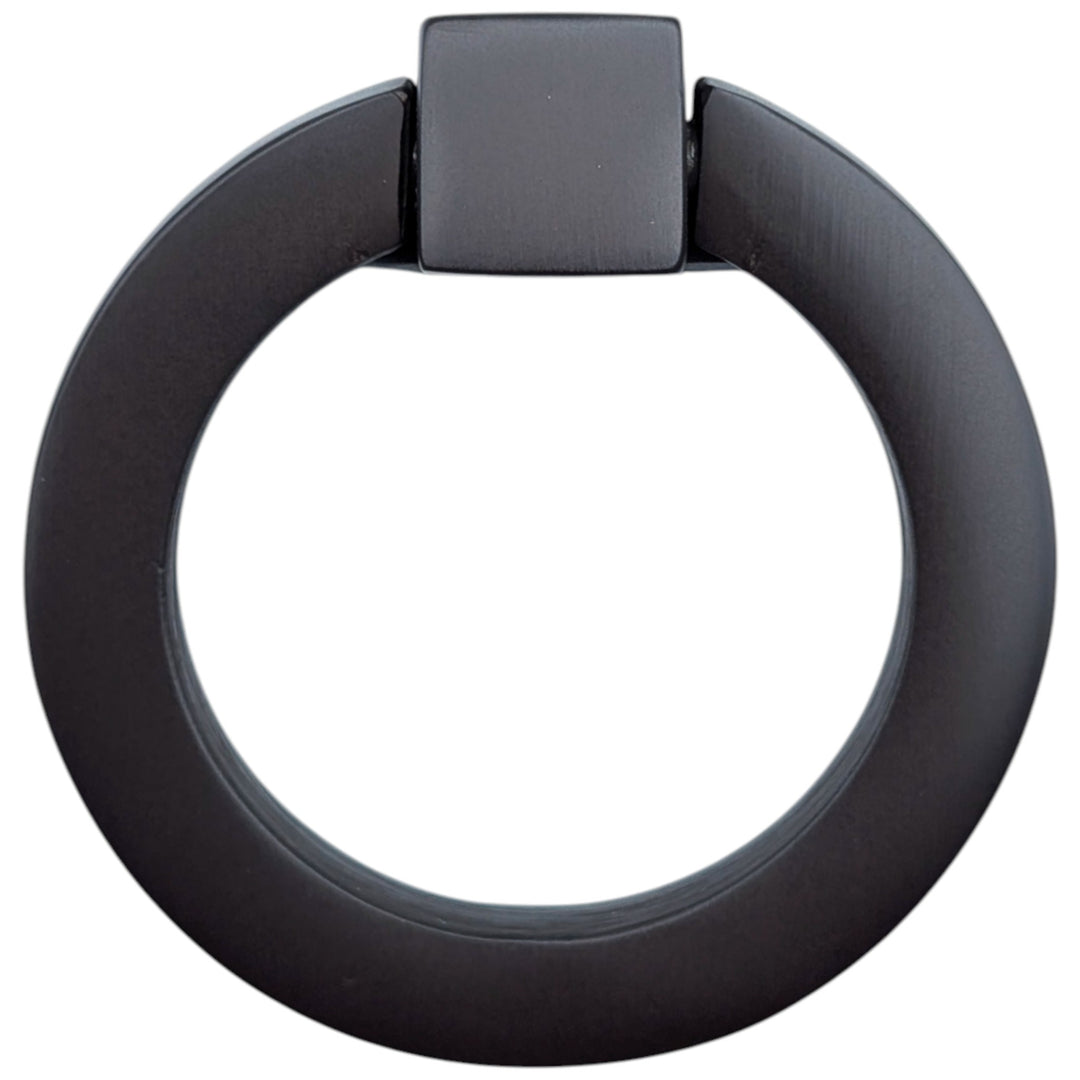 2 1/2 Inch Mission Style Solid Brass Drawer Ring Pull