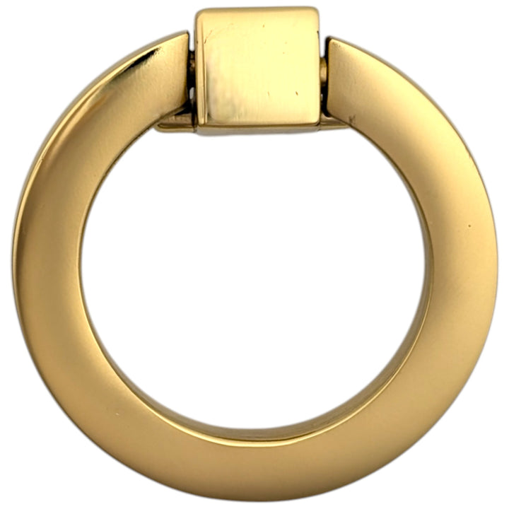 2 1/2 Inch Mission Style Solid Brass Drawer Ring Pull