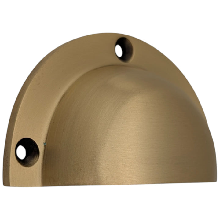 3 1/2 Inch (3 Inch c-c) Solid Brass Traditional Cup Pull (Several Finishes Available)