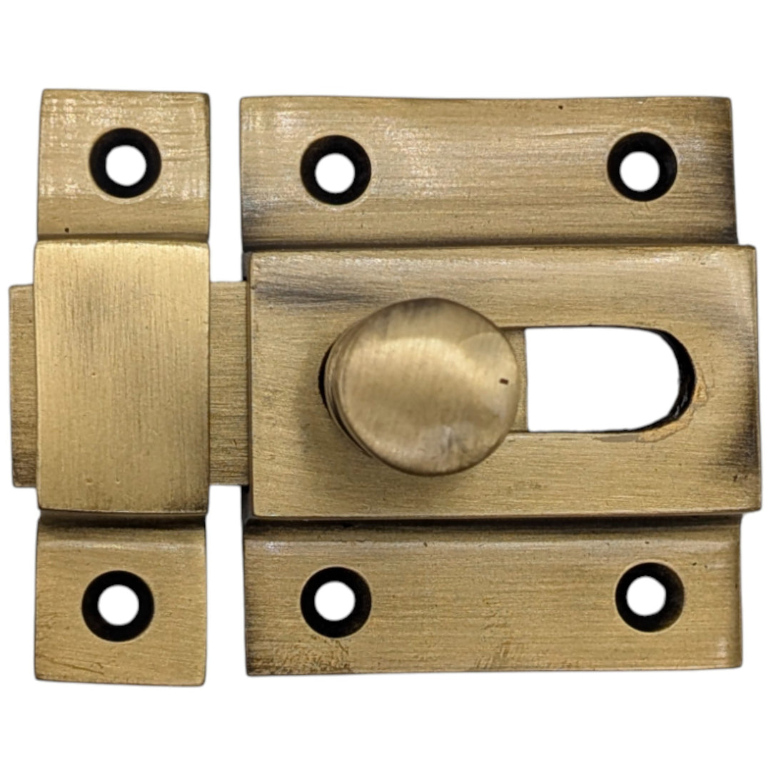 2 1/4 Inch Solid Brass Cabinet Latch (Several Finishes Available)