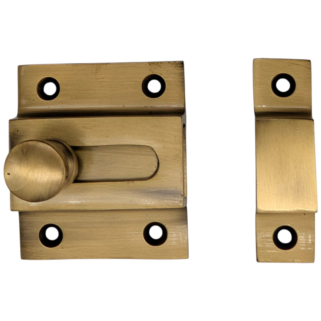 2 1/4 Inch Solid Brass Cabinet Latch (Several Finishes Available)