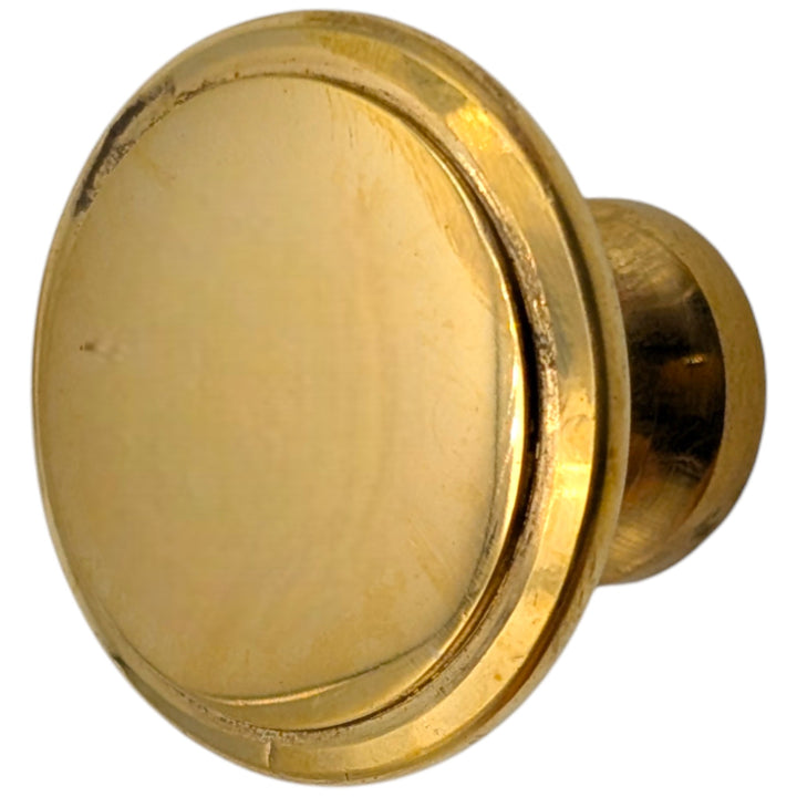 1 1/4 Inch Brass Flat Top Cabinet & Furniture Knob (Several Finishes Available)