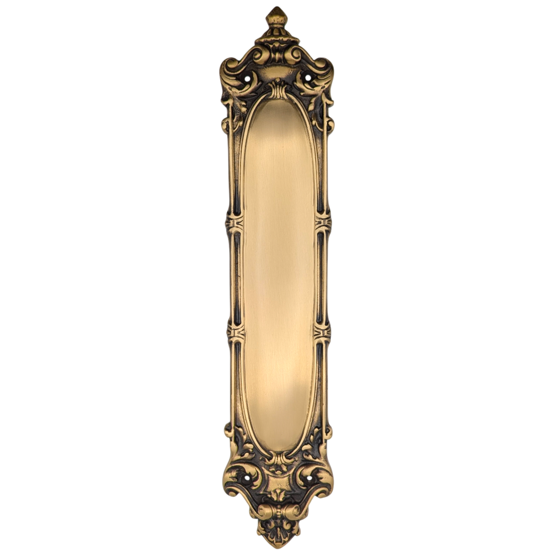 14 1/2 Inch Solid Brass Victorian Push Plate