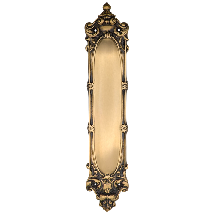 14 1/2 Inch Solid Brass Victorian Push Plate